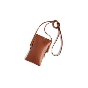 Madewell The Smartphone Crossbody Bag in Leather Rustic Twig Brown - New